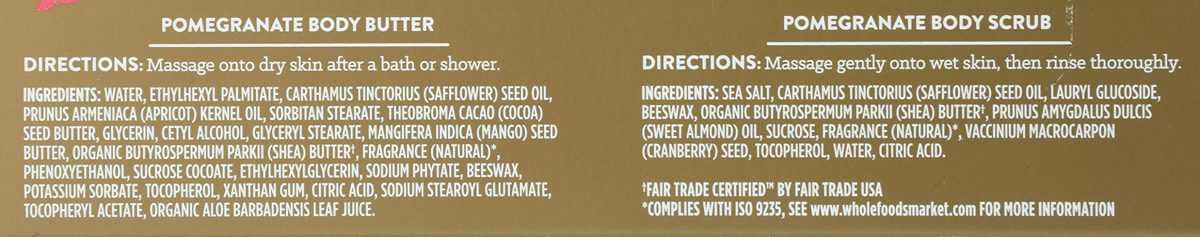 WHOLE FOODS MARKET Pomegranate Body Scrub & Whip Combo, 1 CT