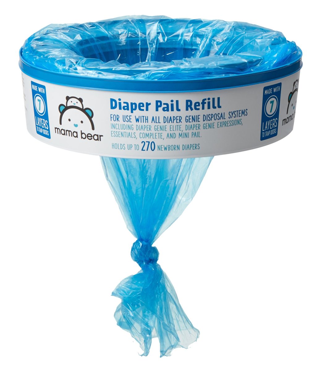 Amazon Brand - Mama Bear Diaper Pail Refills for Diaper Genie Pails, 270 Count