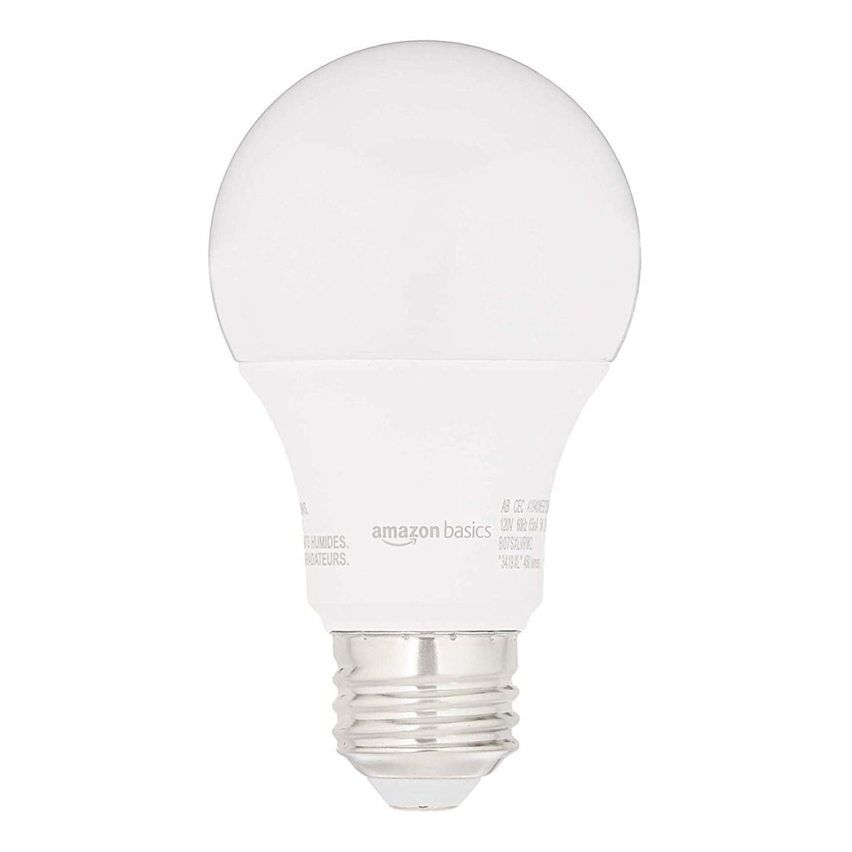AmazonBasics 40W Equivalent, Soft White, Non-Dimmable, 15,000 Hour Lifetime, CEC Compliant, A19 LED Light Bulbs | 6-Pack