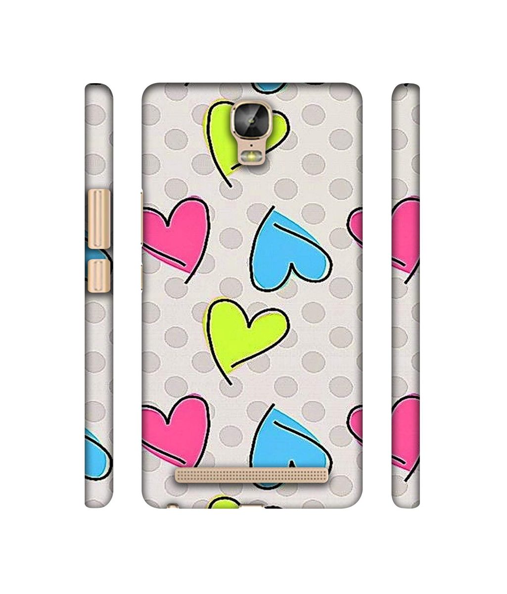 Amazon Brand - Solimo Designer Multicolor Heart 3D Printed Hard Back Case Mobile Cover for Gionee Marathon M5 Plus
