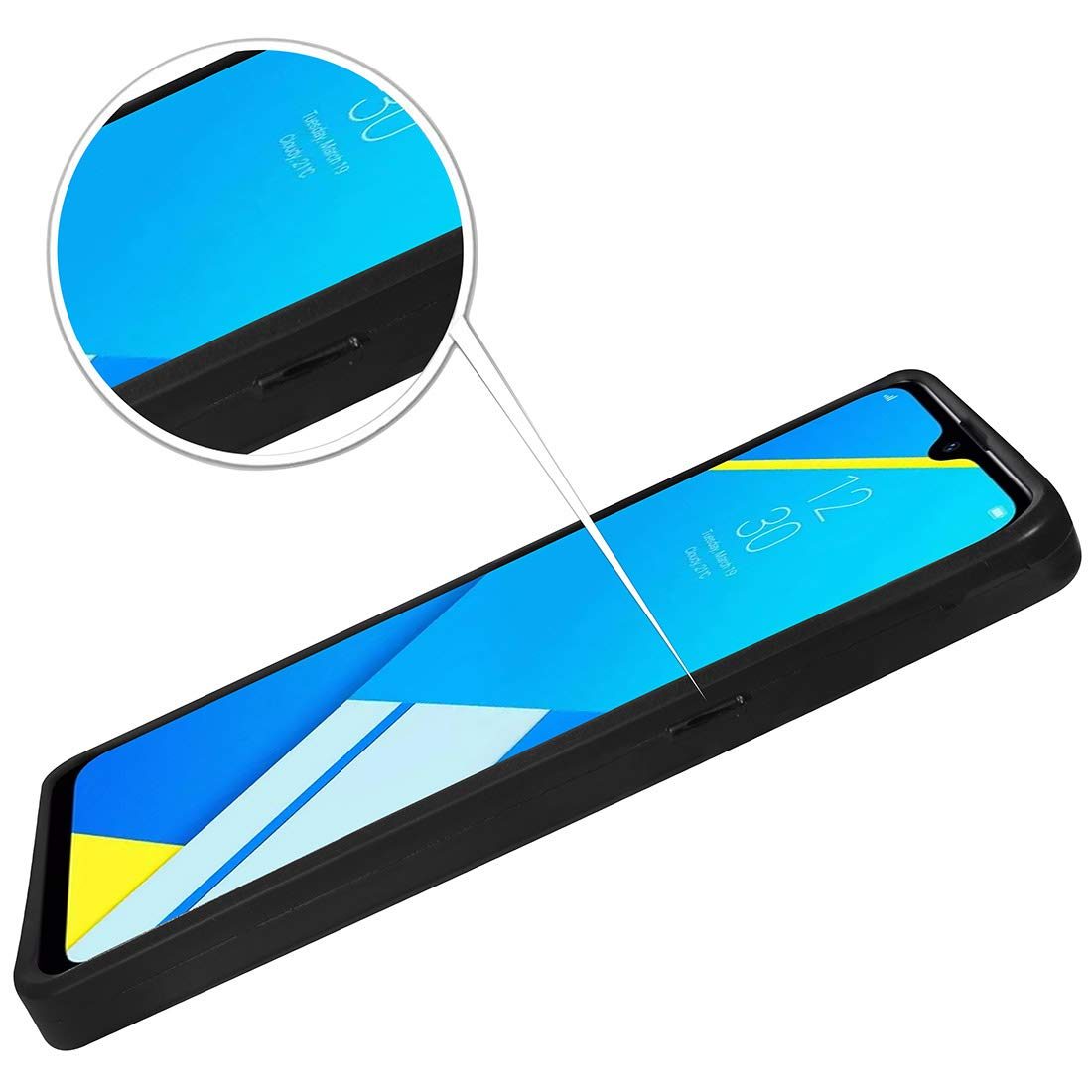 Amazon Brand - Solimo Protective Mobile Cover (Soft and Flexible Back Case) for Realme C2 (Black)