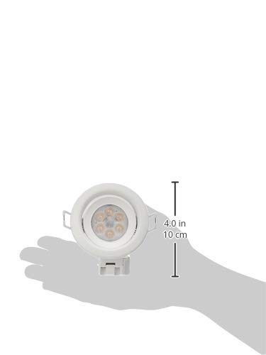 AmazonBasics 7W LED Integrated Recessed Spotlight, Slim Style, Round, 70mm (Cut out), 4000K, Cool White, 5-Pack