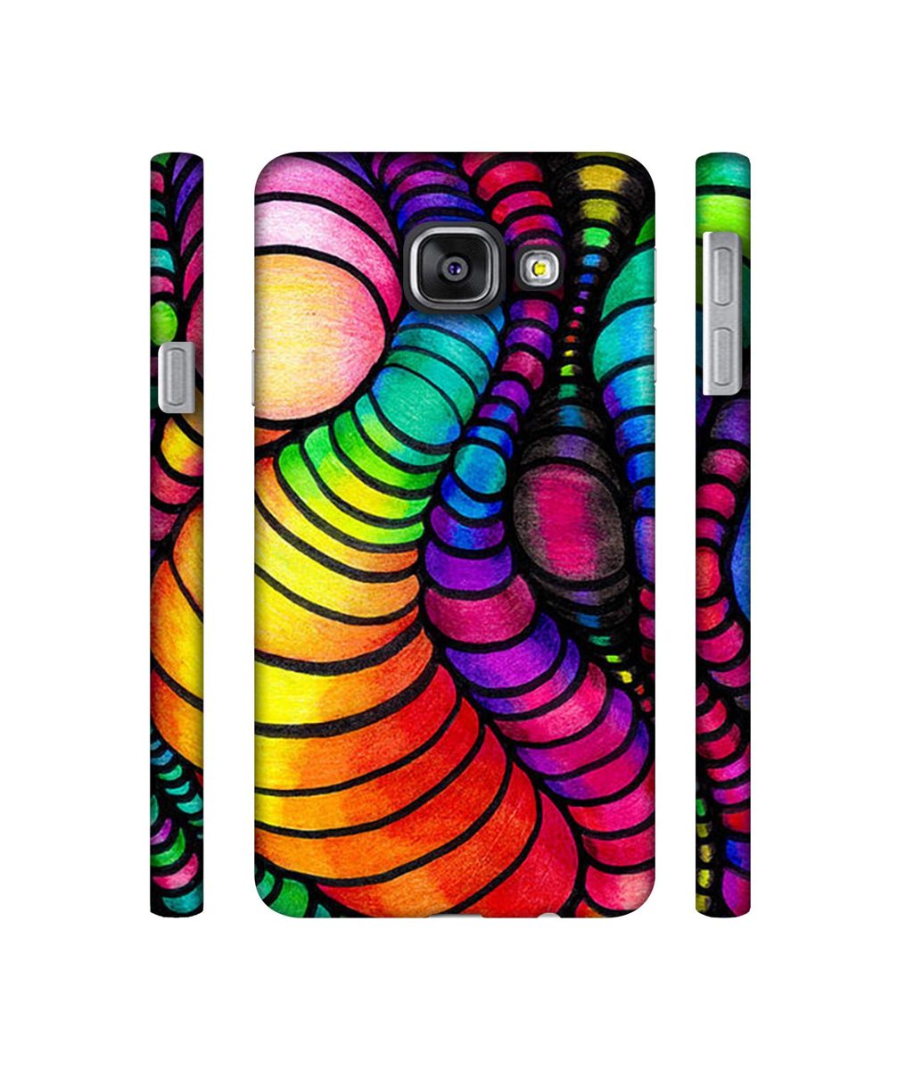 Amazon Brand - Solimo Designer Semi Circle Texture 3D Printed Hard Back Case Mobile Cover for Samsung Galaxy A3 (2016)