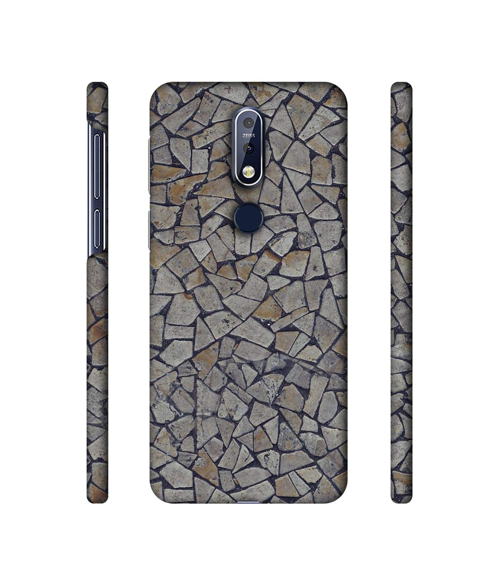 Amazon Brand - Solimo Designer Marble Pices 3D Printed Hard Back Case Mobile Cover for Nokia 7.1