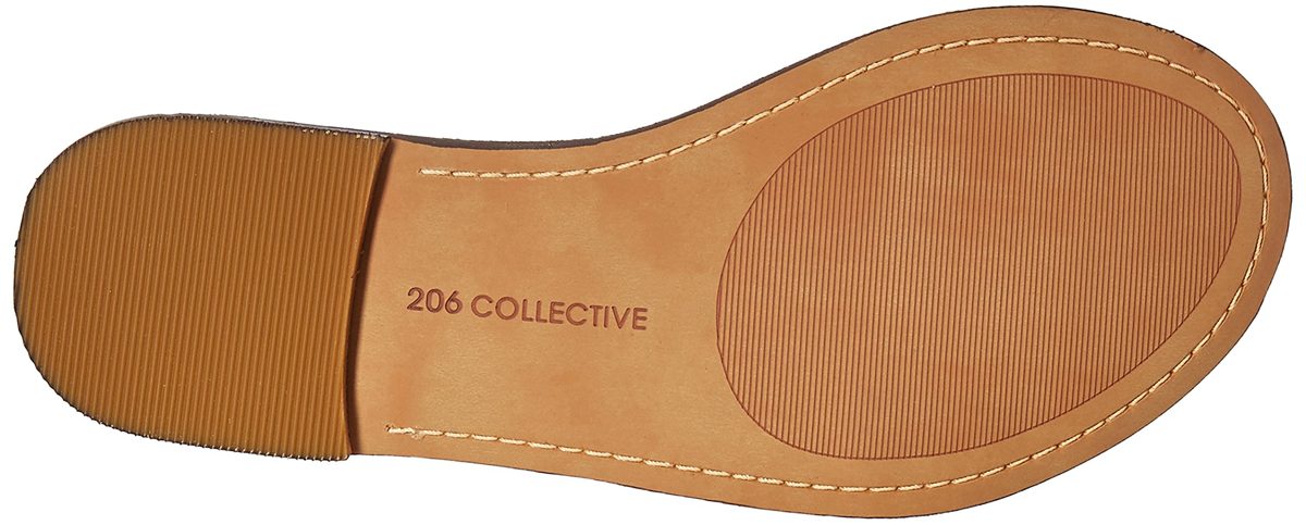 Amazon Brand - 206 Collective Women's Cedar Casual Double Band Sandal, Silver Leather, 11.5 B US