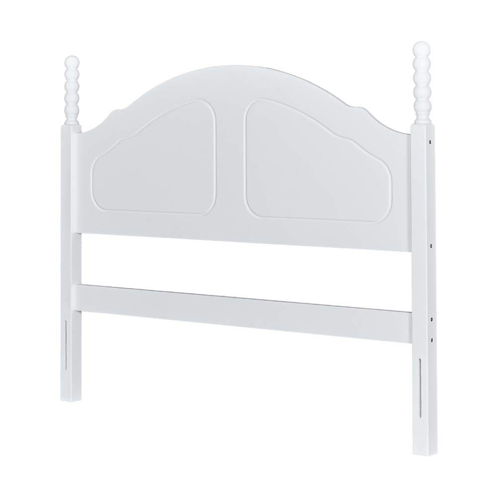 Amazon Brand – Ravenna Home Solid Pine Round-Topped King Headboard, 78.5"W, White