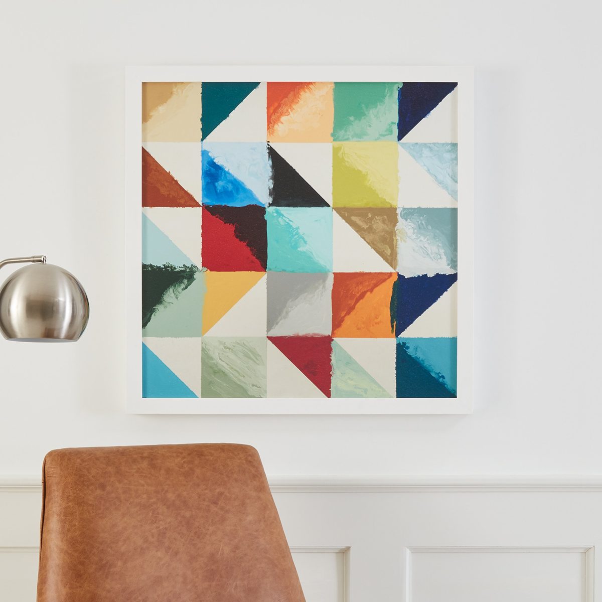 Rivet Abstract 3D Mid-Century Folded Paper Wall Art Geometric Shapes