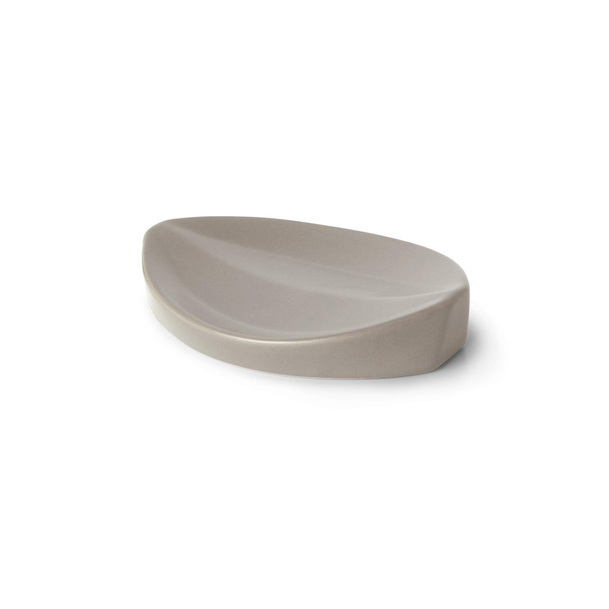 AmazonBasics 4-Piece Ceramic Bathroom Accessory Set - Grey