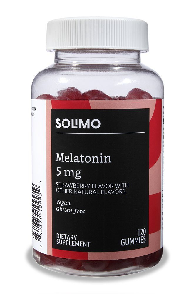 Amazon Brand - Solimo Adult Multivitamin, 300 Gummies, 75-Day Supply (Pack of 2) & Solimo Melatonin 5mg, 120 Gummies (2 Gummies per Serving)
