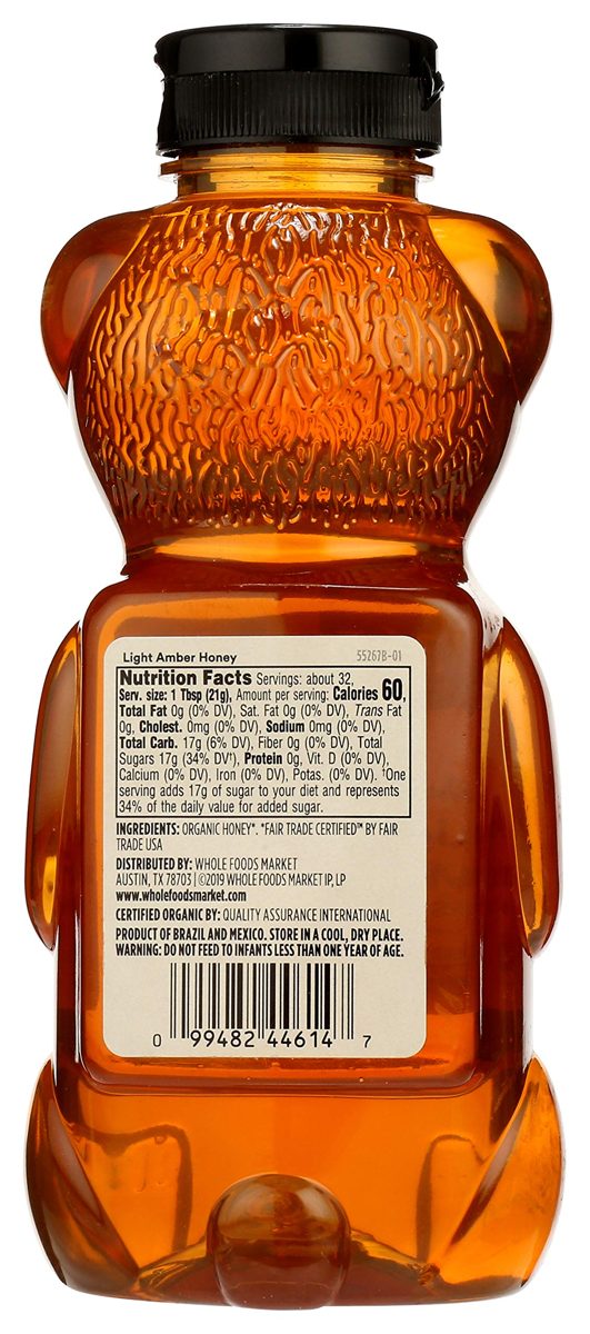365 by Whole Foods Market, Organic US Grade A Honey, Light Amber Mountain Forest, 24 Ounce