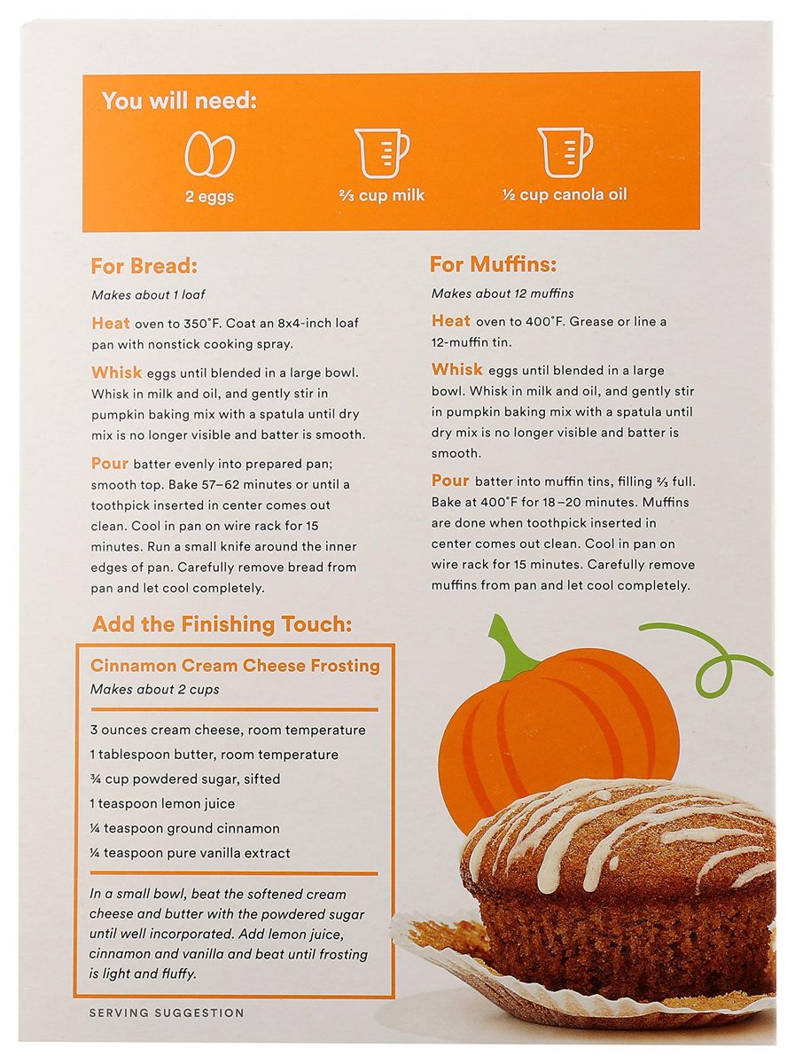 365 by Whole Foods Market, Limited Edition Bread & Muffin Mix, Spiced Pumpkin (Made With Real Pumpkin), 18.3 Ounce