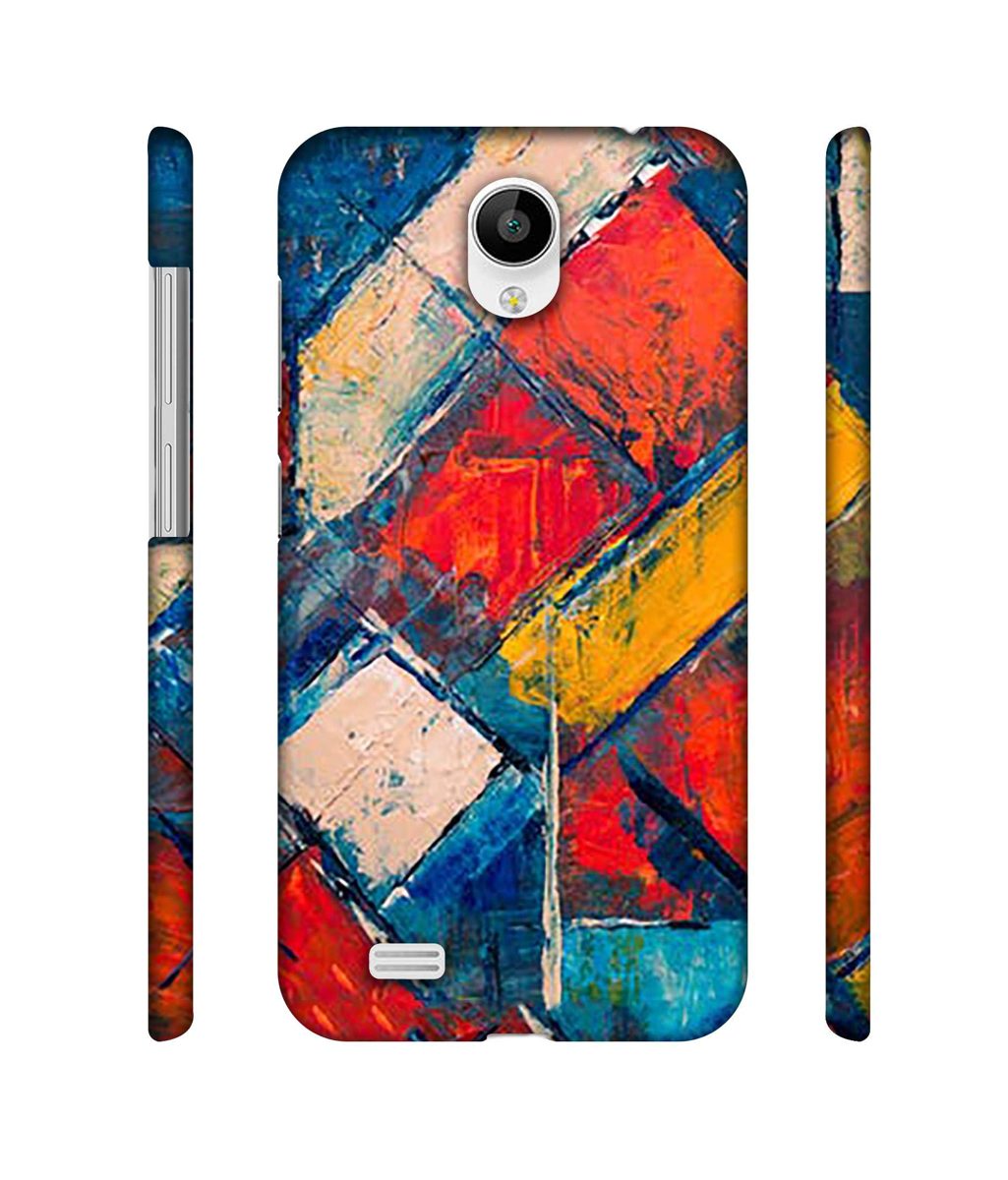 Amazon Brand - Solimo Designer Dark Multicolor Blocks 3D Printed Hard Back Case Mobile Cover for Vivo Y21L