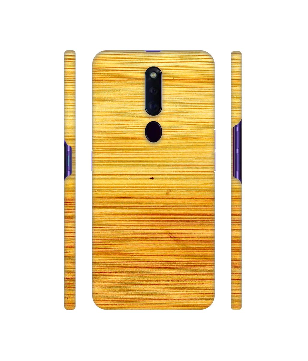 Amazon Brand - Solimo Designer Yellow Brush Texture 3D Printed Hard Back Case Mobile Cover for Oppo F11 Pro