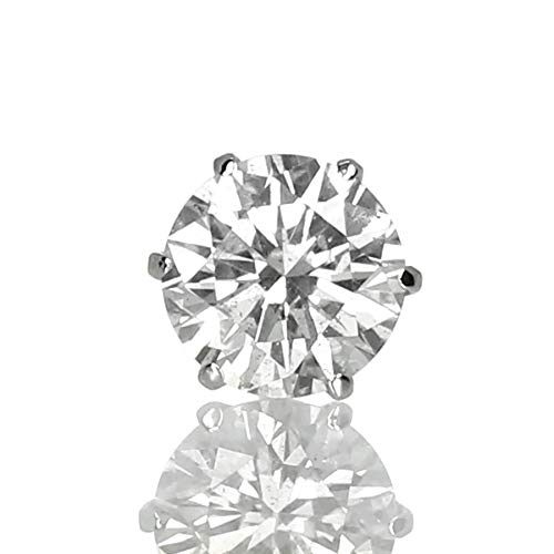 [Amazon Collection] Amazon Collection (AMBZO) Pt900 Stud Earrings 0.3ct 0.15 x 0.15 ct 6 Prong (J.I1.VG Equivalent) ES0618PT-03