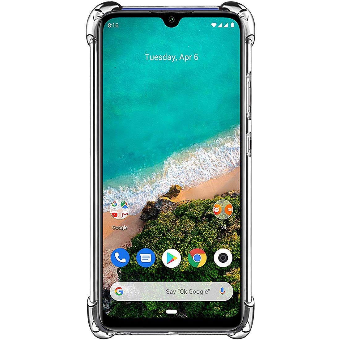 Amazon Brand - Solimo Mobile Cover (Soft & Flexible Back case) for Mi A3 (Transparent)