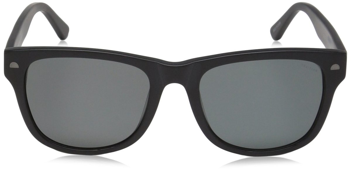 Obsidian Sunglasses for Women or Men Polarized Square Frame 04, Matte Black, 54 mm