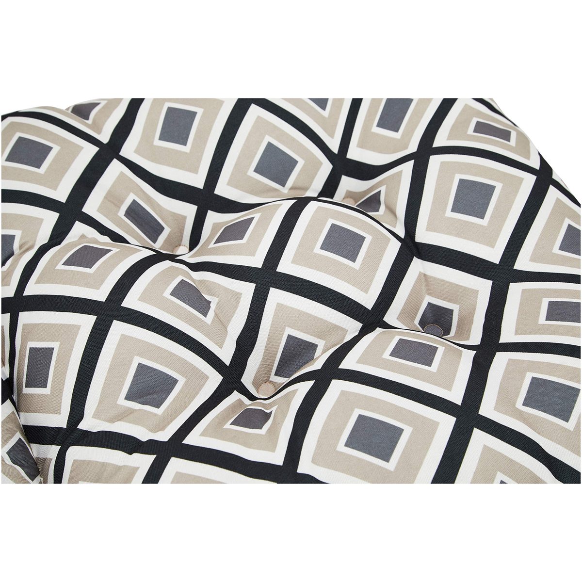 Amazon Basics Tufted Outdoor High Back Patio Chair Cushion- Black Geo
