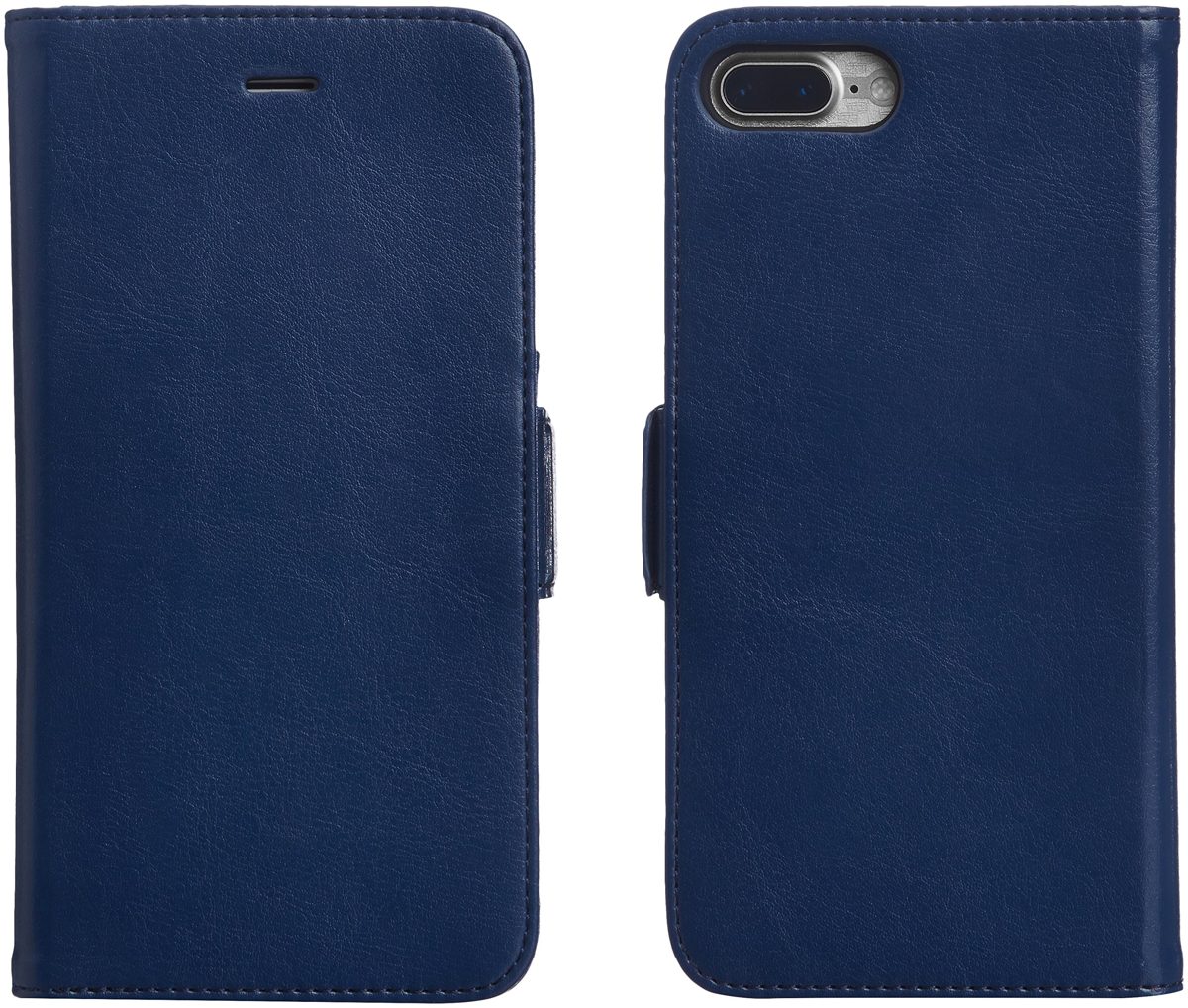 AmazonBasics iPhone 8 Plus / 7 Plus PU Leather Wallet Detachable Case, Navy