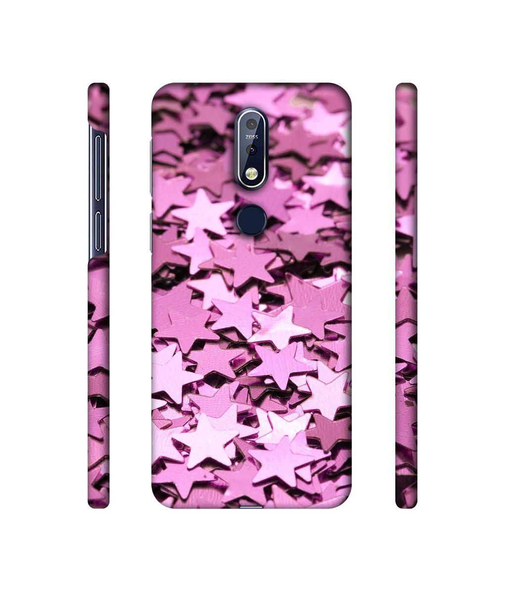 Amazon Brand - Solimo Designer Glitter Stars 3D Printed Hard Back Case Mobile Cover for Nokia 7.1