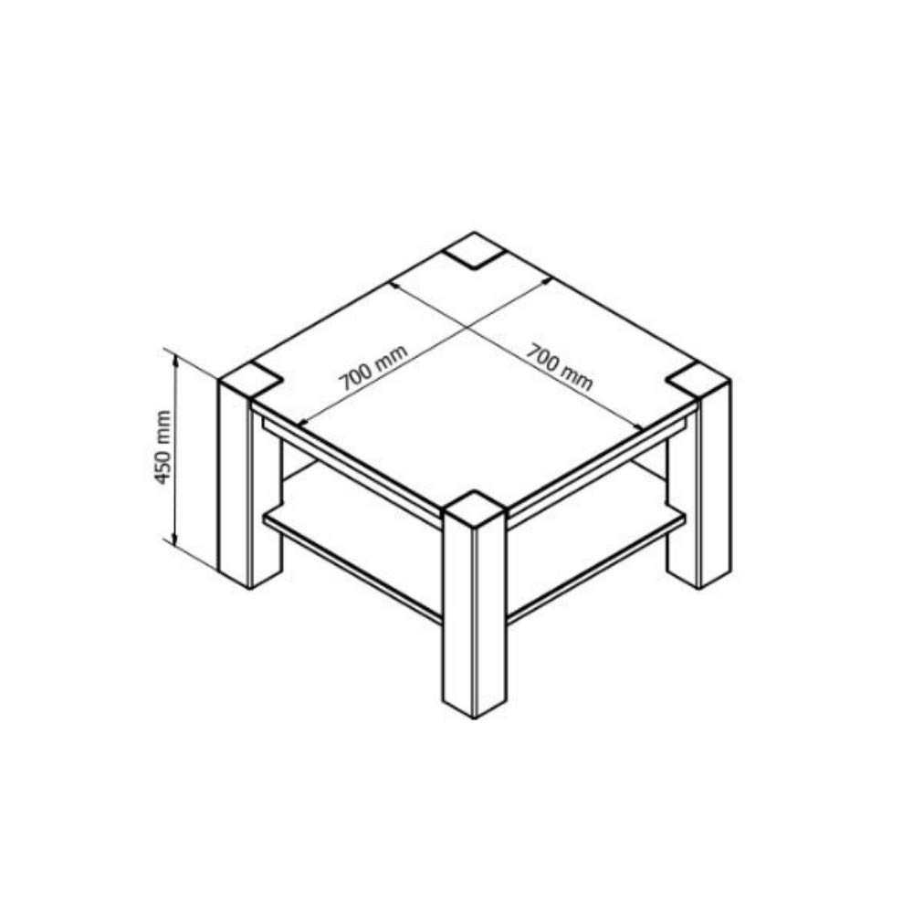 Amazon Brand, Alkove, Hayes, Solid Wood Coffee Table, 70 x 70 x 45 cm, Beech Heartwood