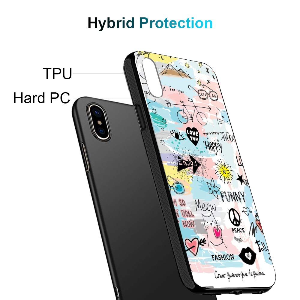 Amazon Brand - Solimo Designer Happy Theme Printed Hard Back Case Mobile Cover for Apple iPhone X/Xs (D1202)