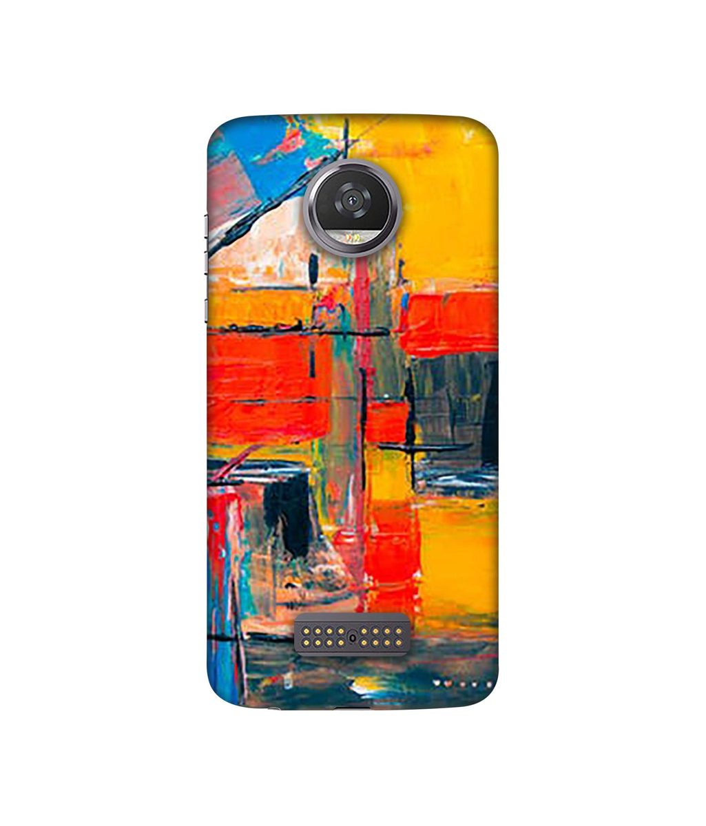 Amazon Brand - Solimo Designer Multicolor Squre Blocks 3D Printed Hard Back Case Mobile Cover for Moto Z2 Play