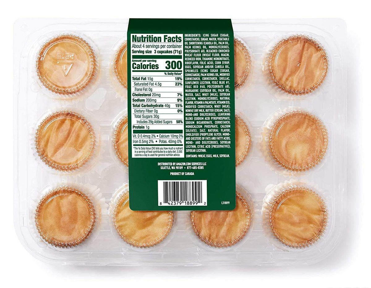 Fresh Brand – Patriotic Vanilla Mini Cupcakes, 10 oz (12 ct) (FROZEN)