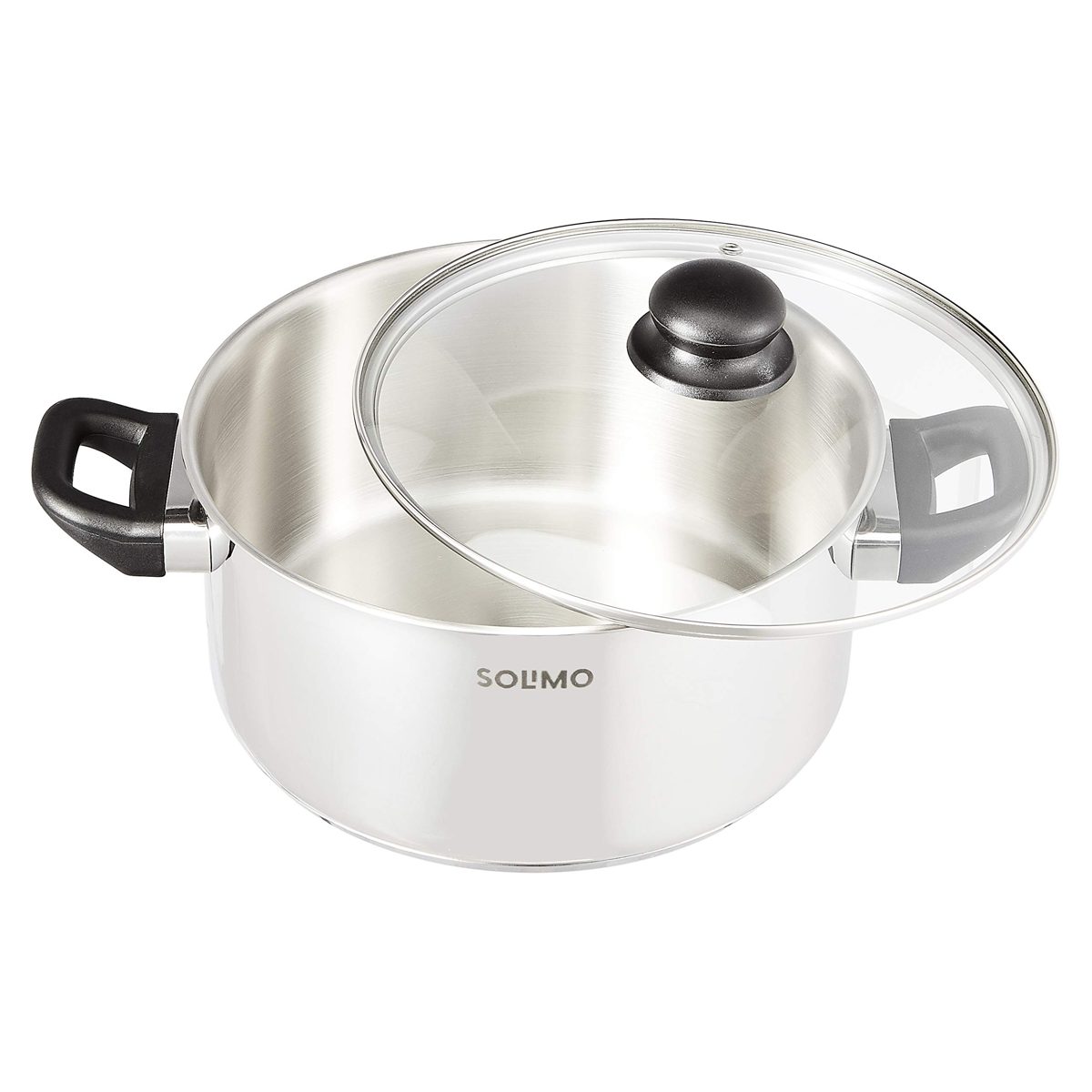Amazon Brand - Solimo Premium Stainless Steel 24cm Dutch Oven with lid
