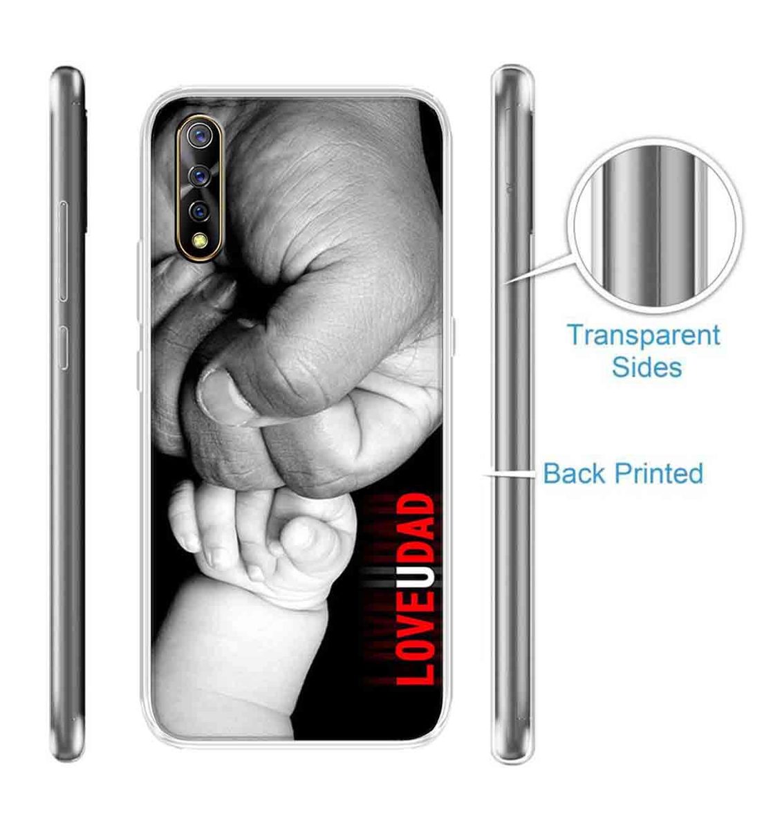 Amazon Brand - Solimo Designer Multicolor Love U Dad Printed Soft Back Case Mobile Cover for Vivo S1 / Vivo Z1x