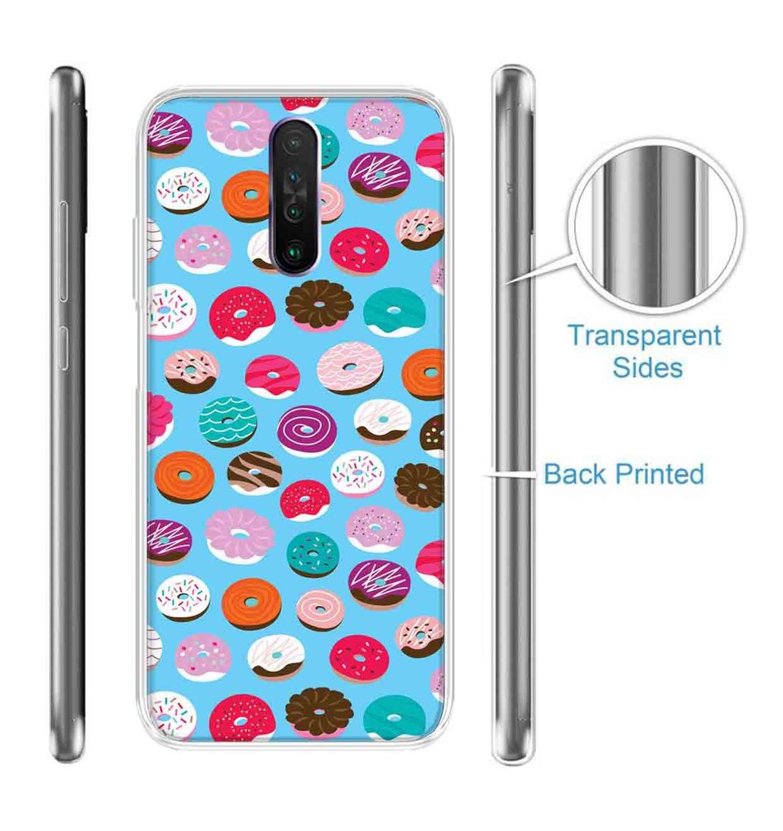 Amazon Brand - Solimo Designer Multicolor Donuts Printed Soft Back Case Mobile Cover for Poco X2 / Xiaomi Redmi K30