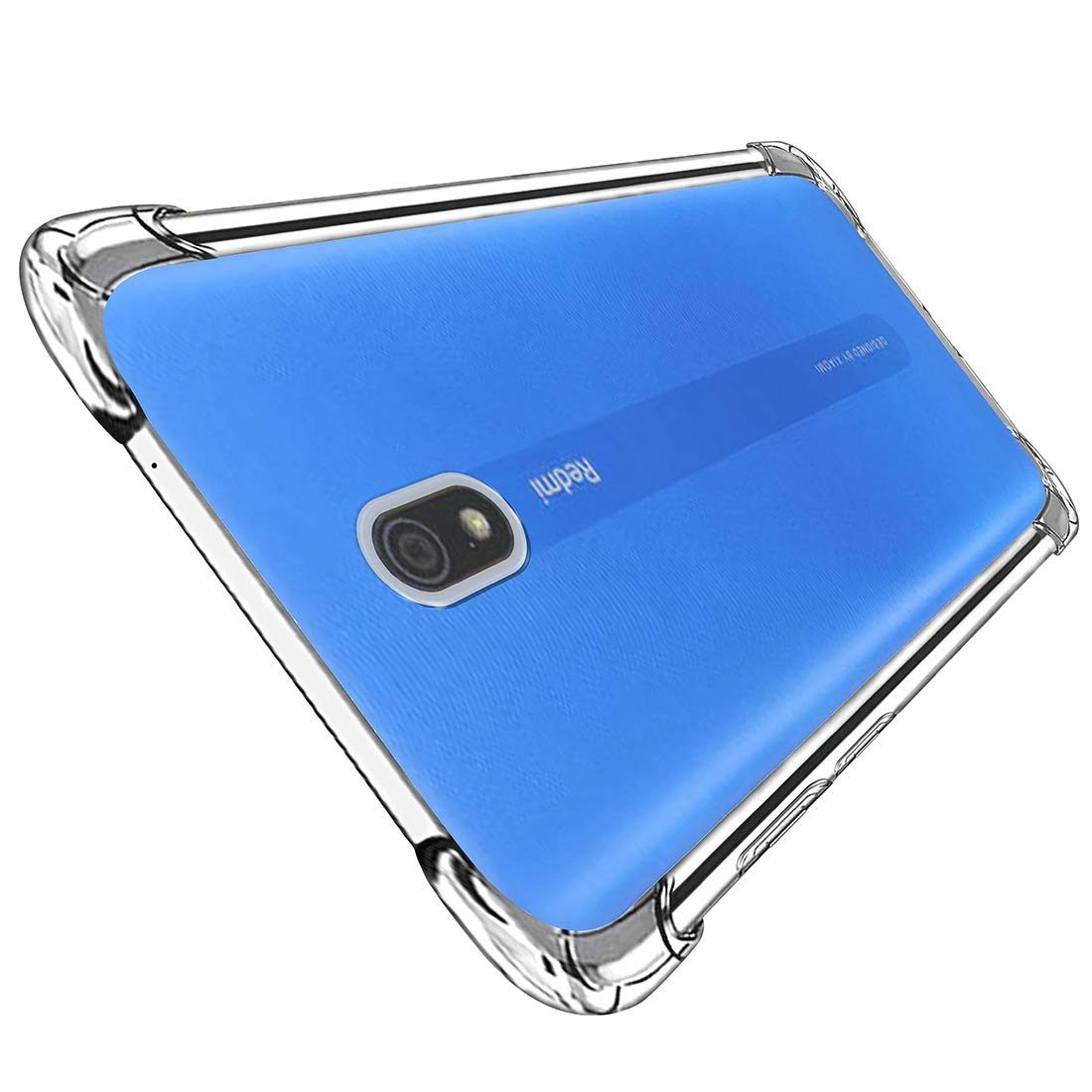 Amazon Brand - Solimo Mobile Cover (Soft & Flexible Back case) for Mi Redmi 8A (Transparent)