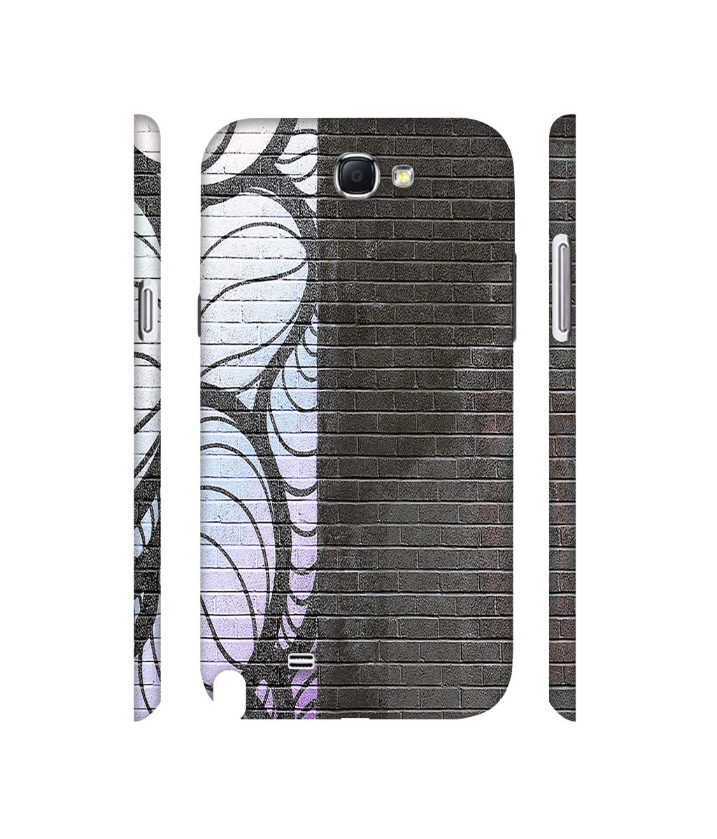 Amazon Brand - Solimo Designer Black and White Brick 3D Printed Hard Back Case Mobile Cover for Samsung Galaxy Note 2 N7100