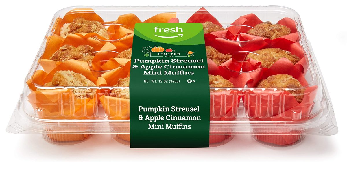 Fresh Brand – Pumpkin Streusel & Apple Cinnamon Mini Muffins, 12 oz (12 ct) (Seasonal)