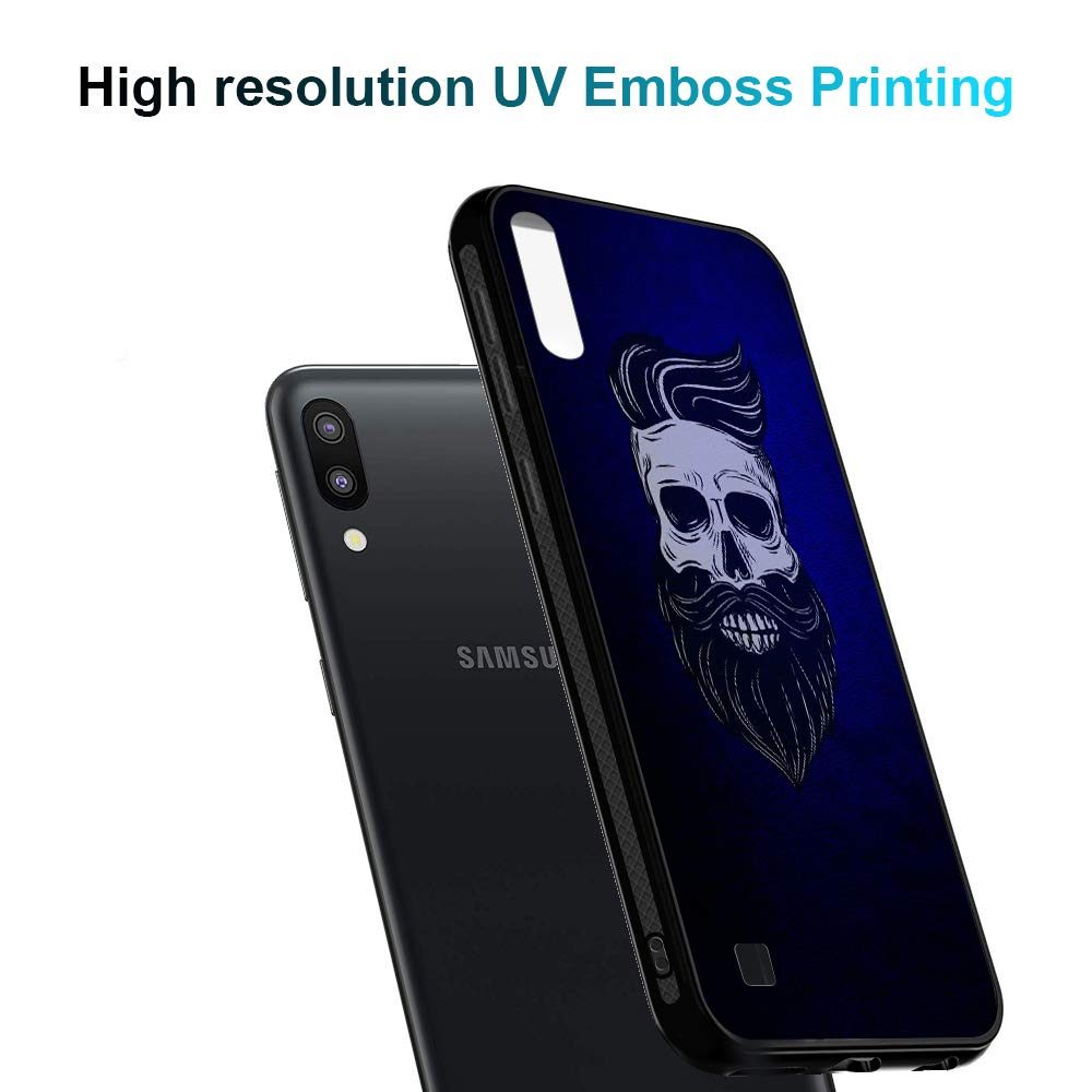 Amazon Brand - Solimo Designer Beard Skull Printed Hard Back Case Mobile Cover for Samsung Galaxy M10 (D1189)