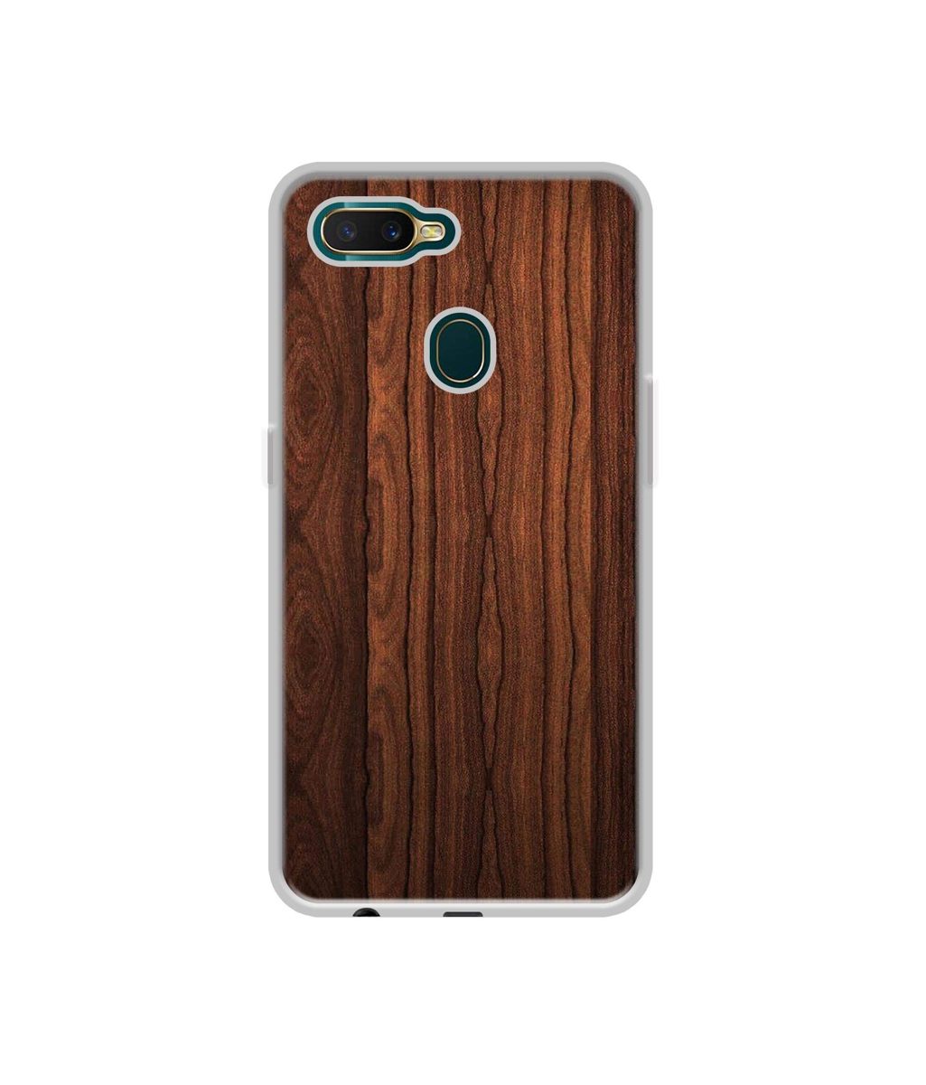 Amazon Brand - Solimo Designer Wooden Texture UV Printed Soft Back Case Mobile Cover for Oppo A7