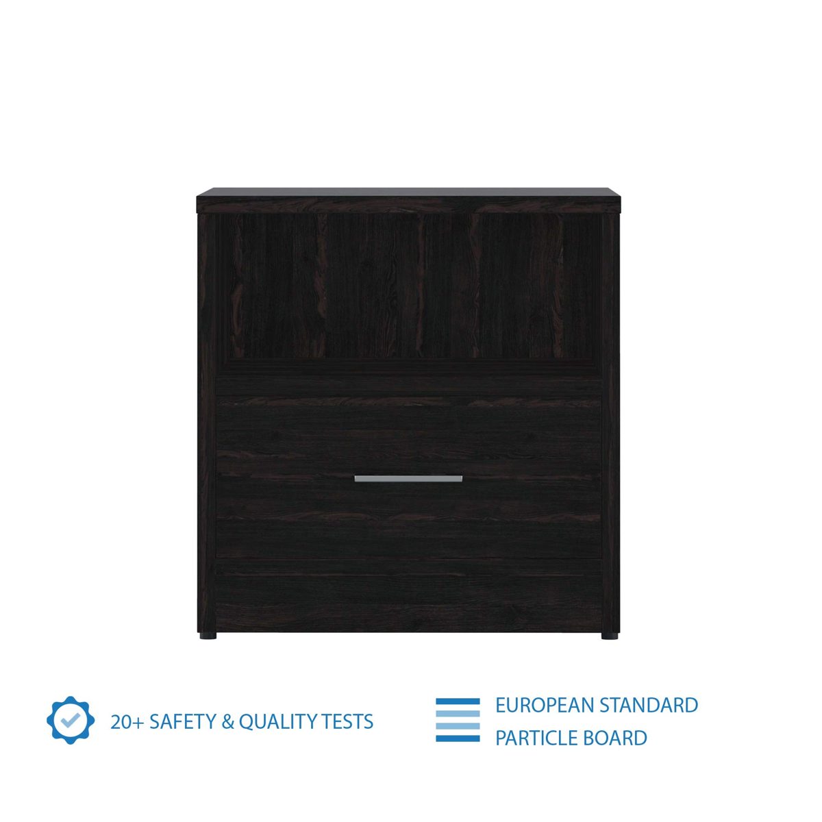 Amazon Brand - Solimo Aquilla Engineered Wood Bedside Table with Drawer (Wenge Finish)