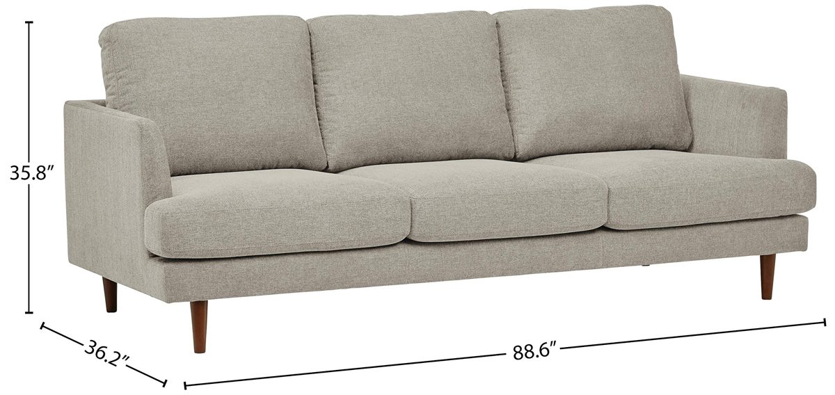 Amazon Brand – Rivet Goodwin Modern Sofa, 88.6"W, Light Grey