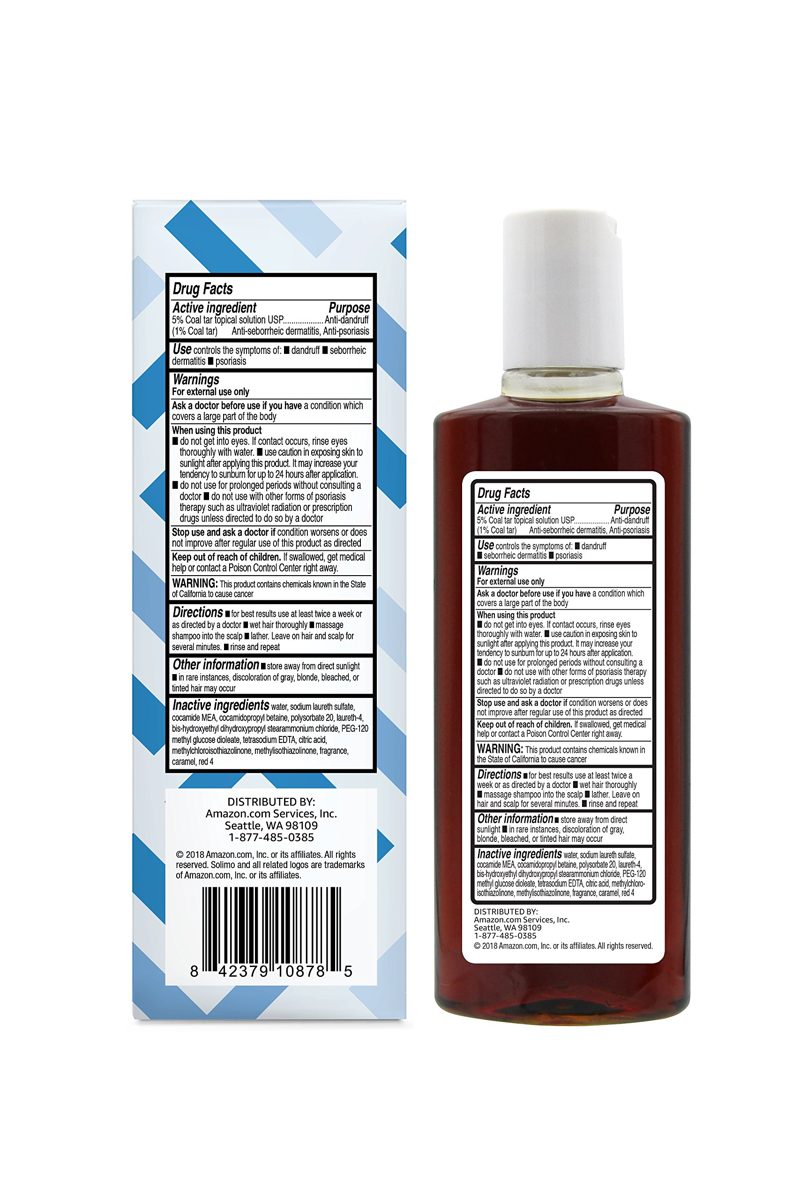 Amazon Brand - Solimo Therapeutic Dandruff Shampoo, Extra Strength, 6 fl oz