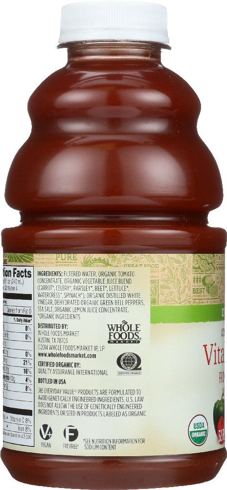 365 Everyday Value, Juice Vital Veggie Organic, 32 Fl Oz
