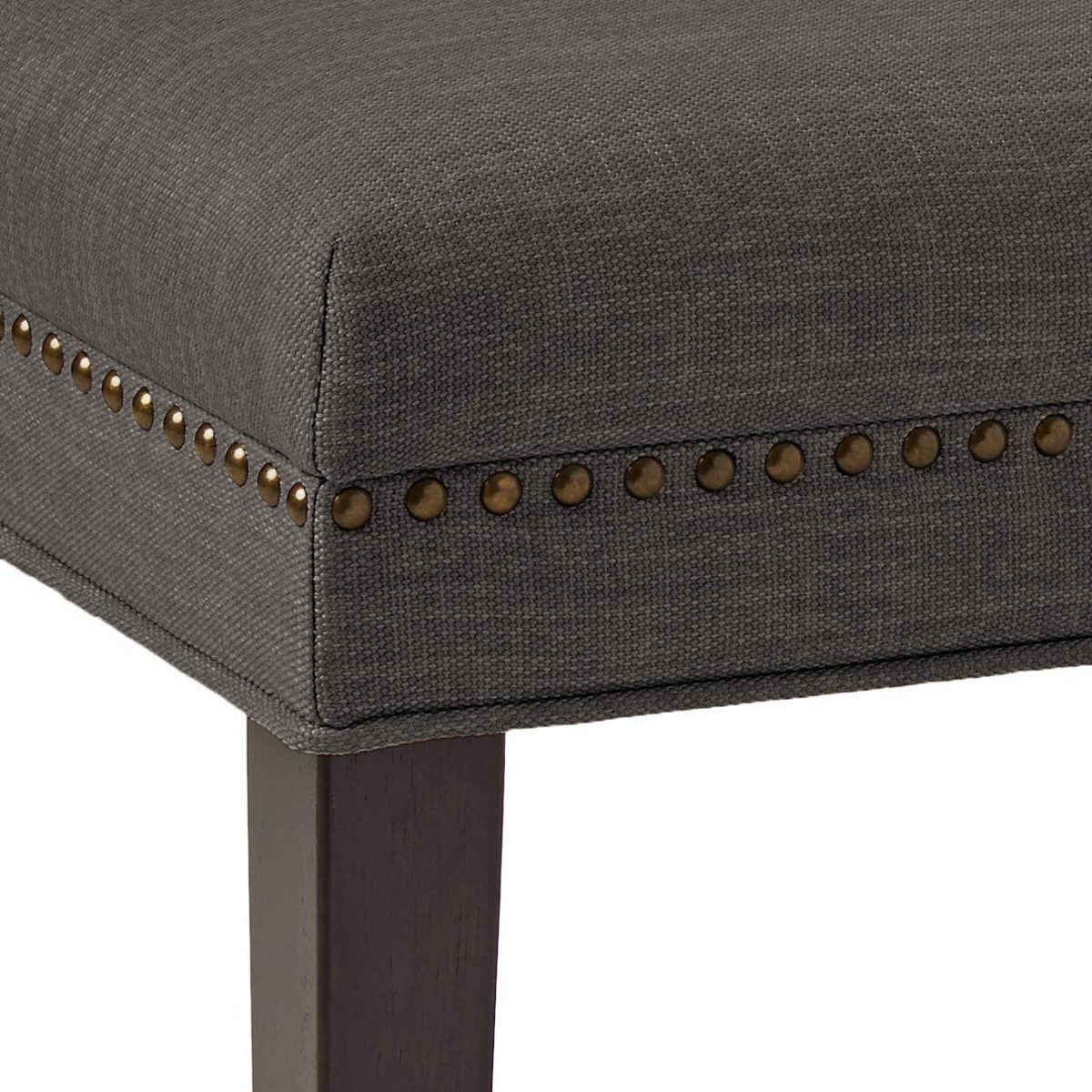 Amazon Brand – Ravenna Home Haraden Modern Upholstered Bench with Nailhead Trim, 48"W, Grey