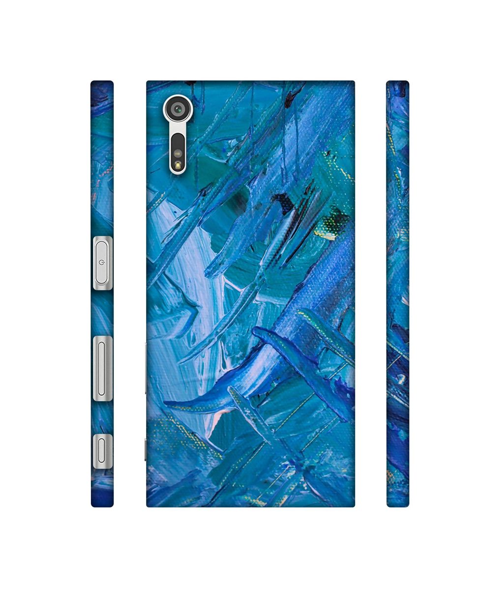 Amazon Brand - Solimo Designer Blue Paint 3D Printed Hard Back Case Mobile Cover for Sony Xperia XZ Dual