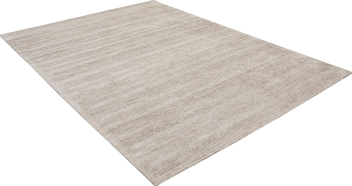 Amazon Brand – Rivet Contemporary Striated Jute Area Rug, 10' 6" x 8', Oatmeal