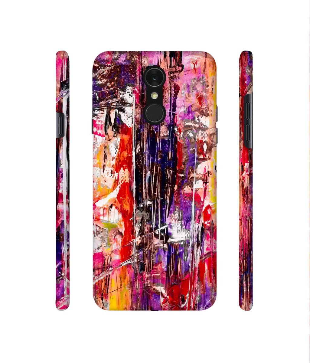 Amazon Brand - Solimo Designer Mashup of Multicolor 3D Printed Hard Back Case Mobile Cover for LG Q7