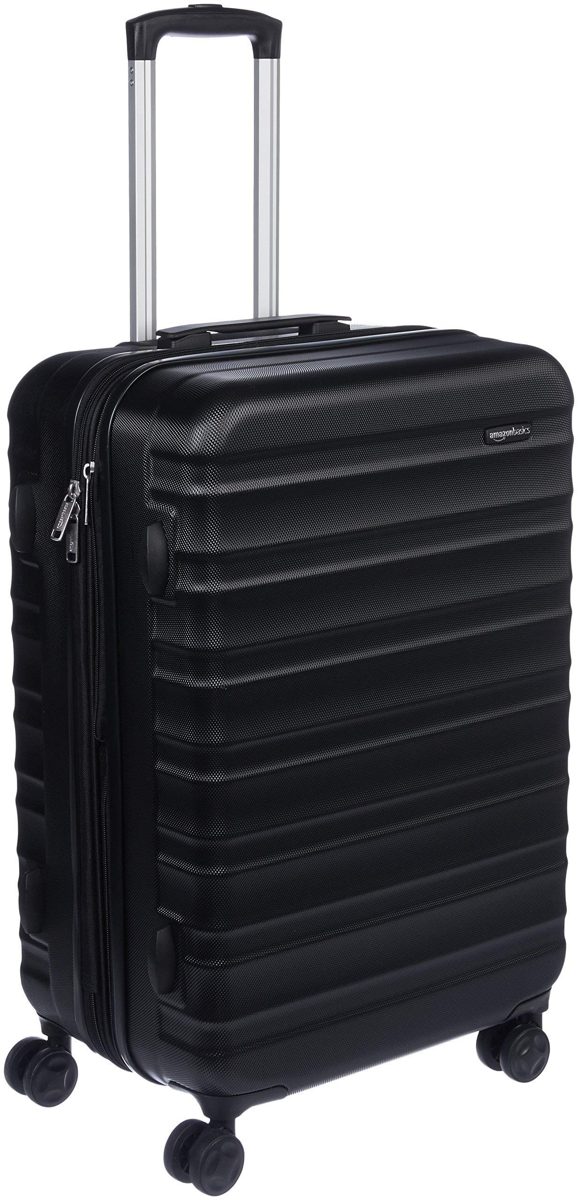 (Renewed) AmazonBasics 68 cm Black Hardsided Check-in Trolley