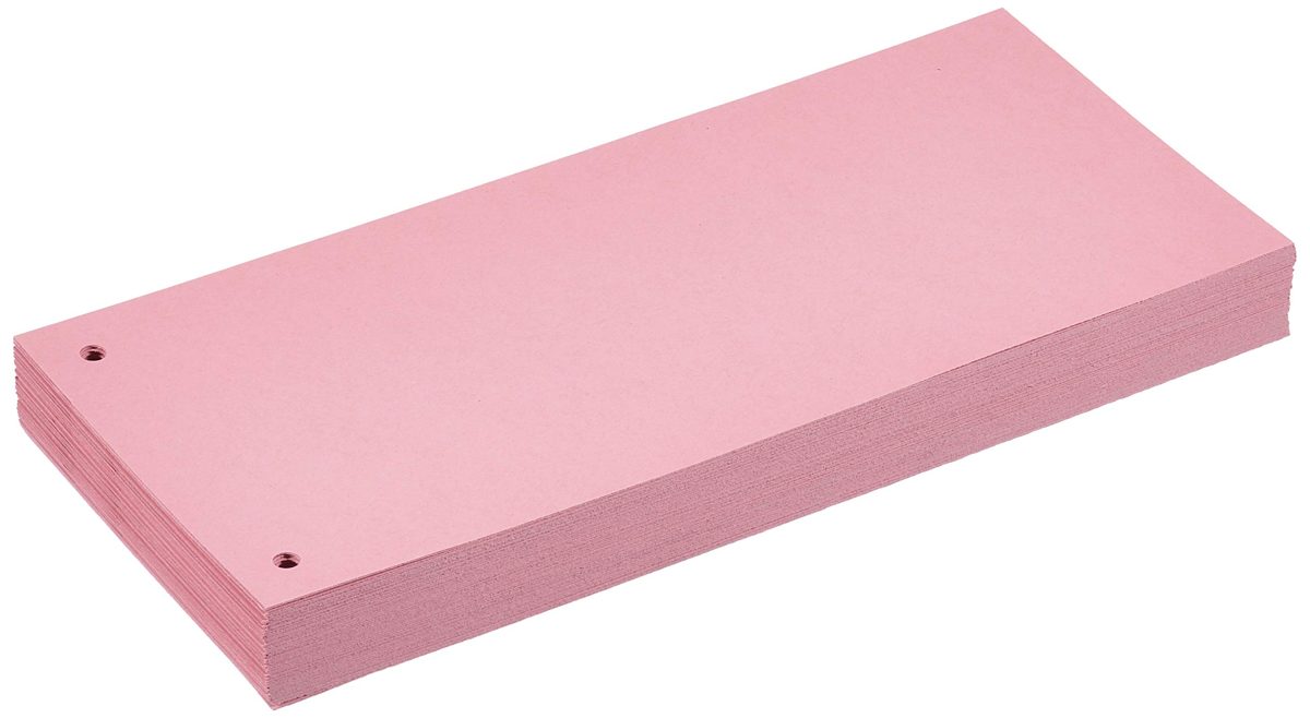 AmazonBasics Dividers made from Recycled Manila Paper, Full Colour, Punched, red