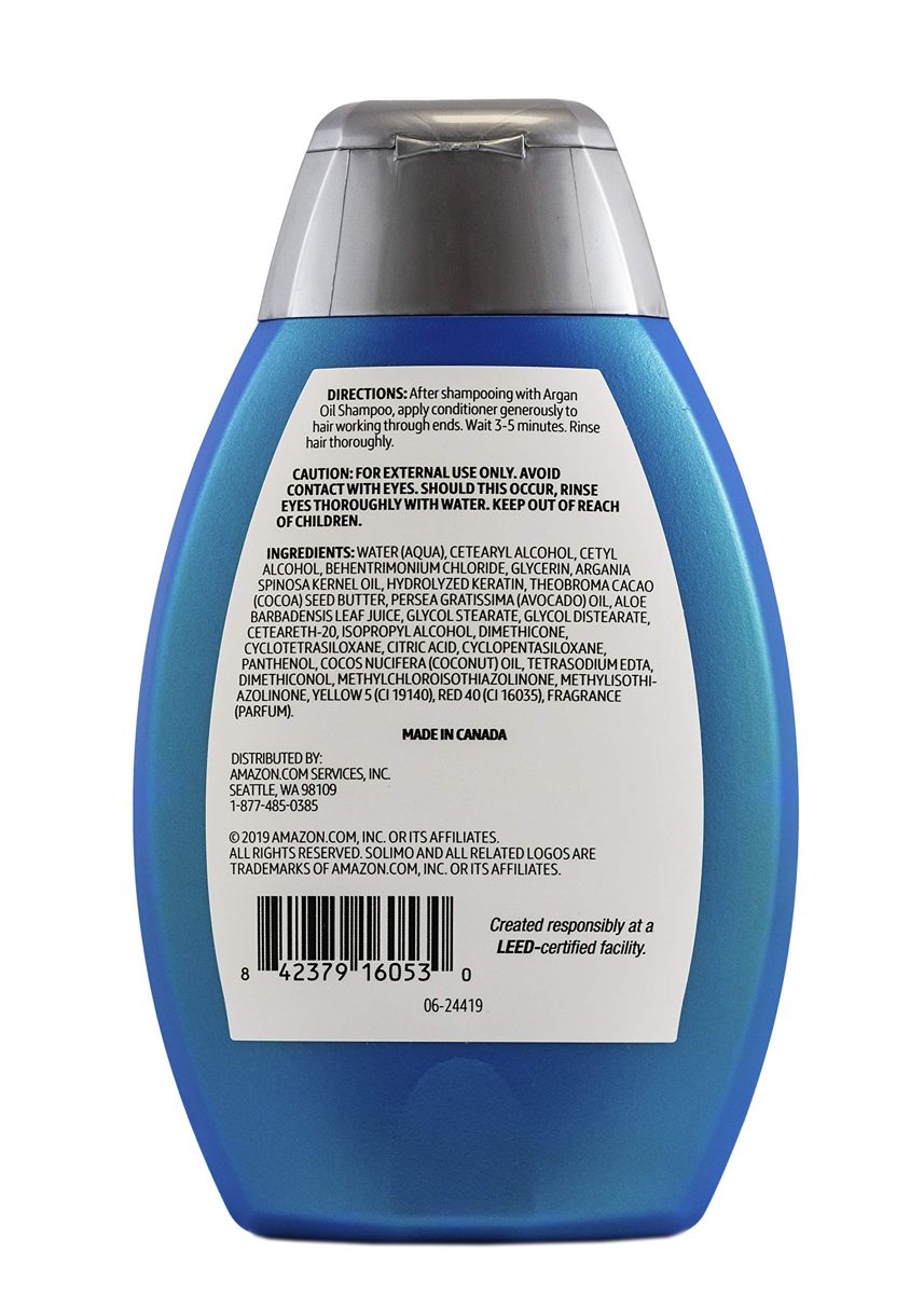 Solimo Argan Oil Conditioner, 13oz (Single) & Argan Oil Shampoo, 13oz (Pack of 3)