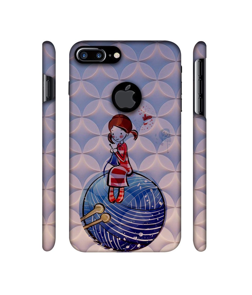Amazon Brand - Solimo Designer Lady Vector Patternn 3D Printed Hard Back Case Mobile Cover for Apple iPhone 7 Plus (Logo Cut)