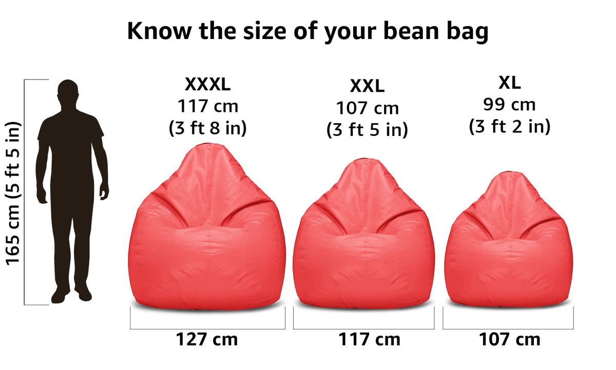 Amazon Brand - Solimo XXXL Bean Bag Cover (Pink)