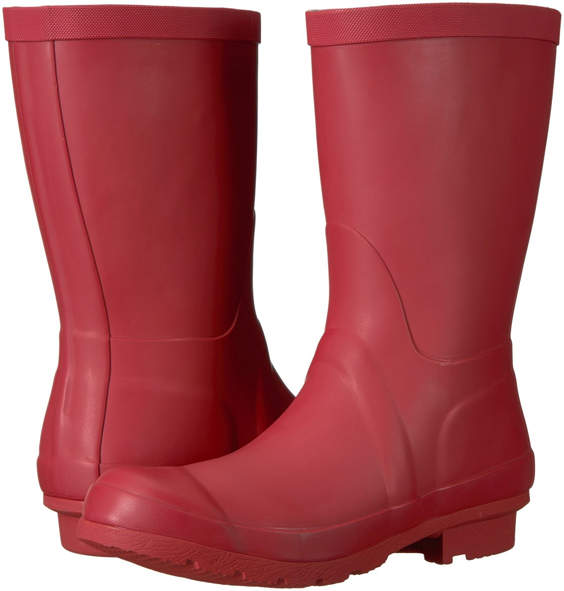 Amazon Brand - 206 Collective Women's Linden Mid Rain Boot, Burgundy, 7 B US