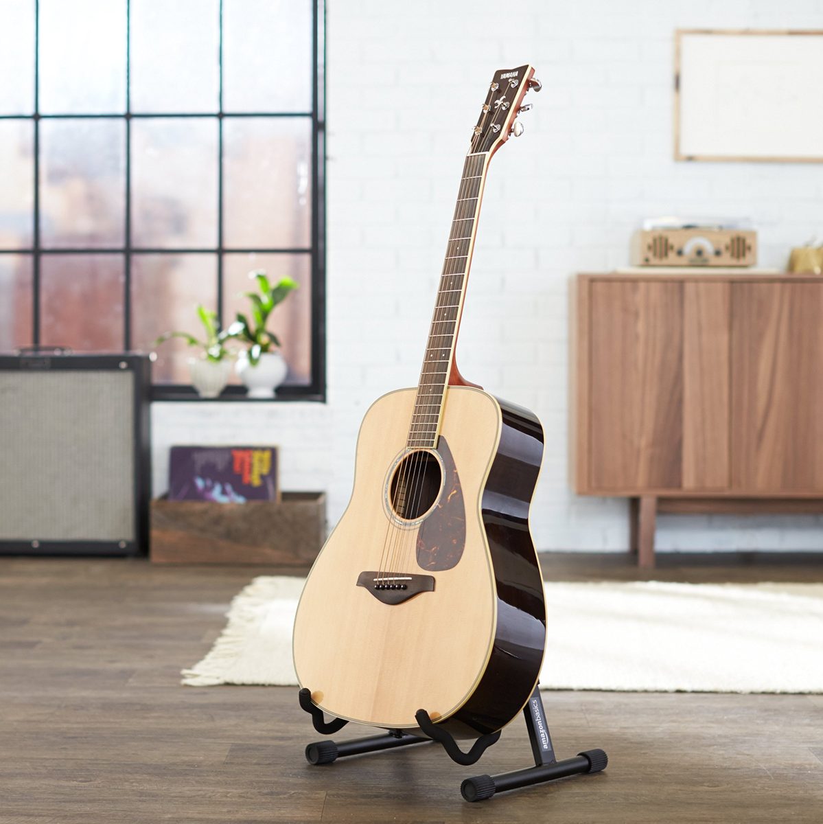 AmazonBasics Guitar Folding A-Frame Stand for Acoustic and Electric Guitars